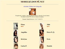 Tablet Screenshot of modelky.doupe.net